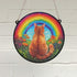Ginger Cat Rainbow Bridge Stained Glass Effect Suncatcher